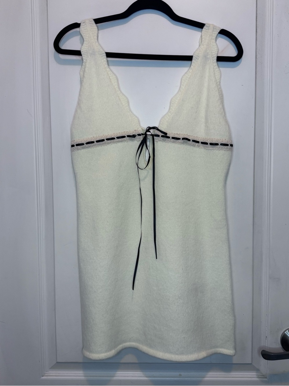 Bailey Rose "Amour" Knit Tie-Front Mini Dress